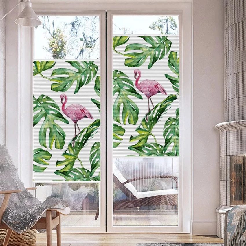 

Fashion Printed 40-50% Half Blackout Cellular Honeycomb Blinds Top Down Bottom Shades For Living Room Customize Curtains