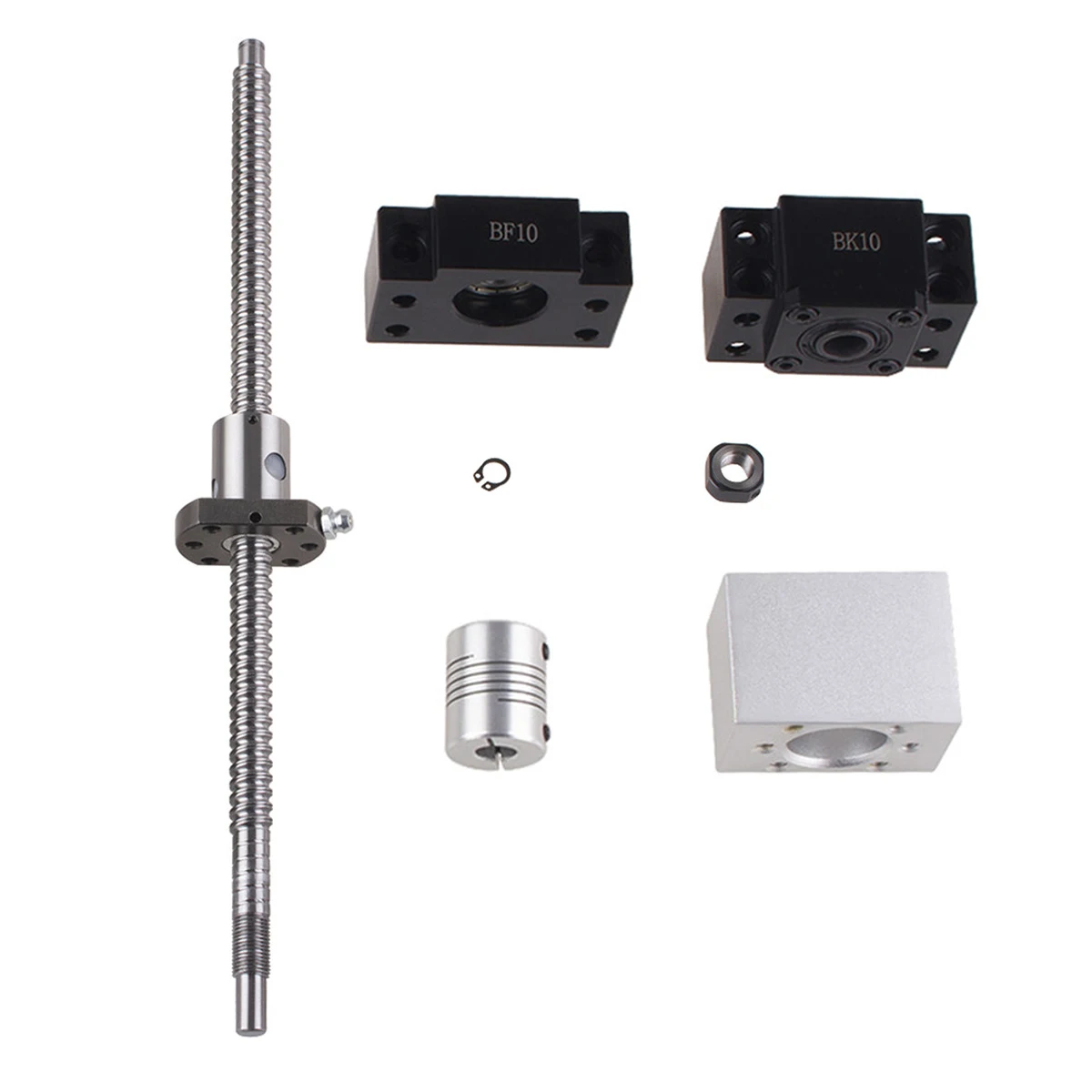 SFU1204 Ball Screw 300-1500mm +1204 Nut +BKBF10 End Support+Coupling +1204 Nut Housing+2pc SBR12 Linear Rail+4pc SBR12UU For XYZ