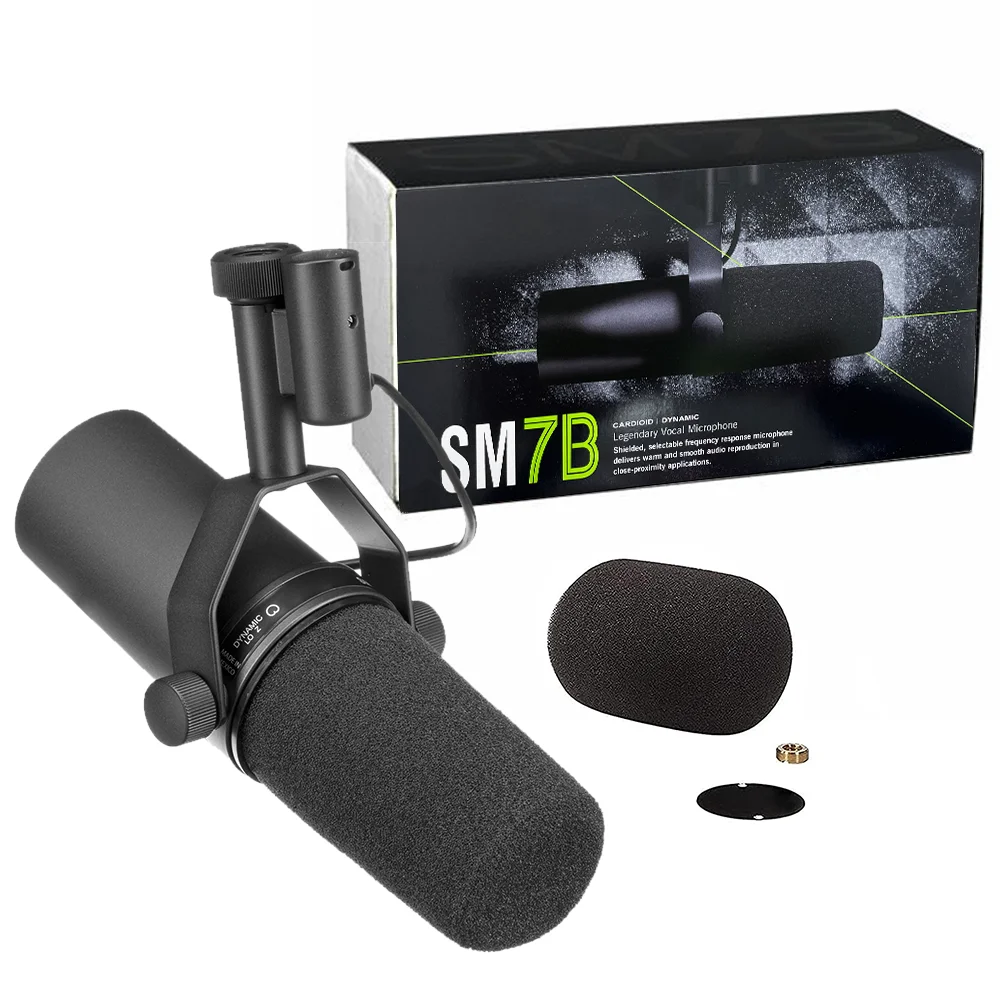 

SM7B Cardioid Studio Microphone Adjustable Frequency Response Recording Podcasting Vocal Dynamic Microphone SM7B