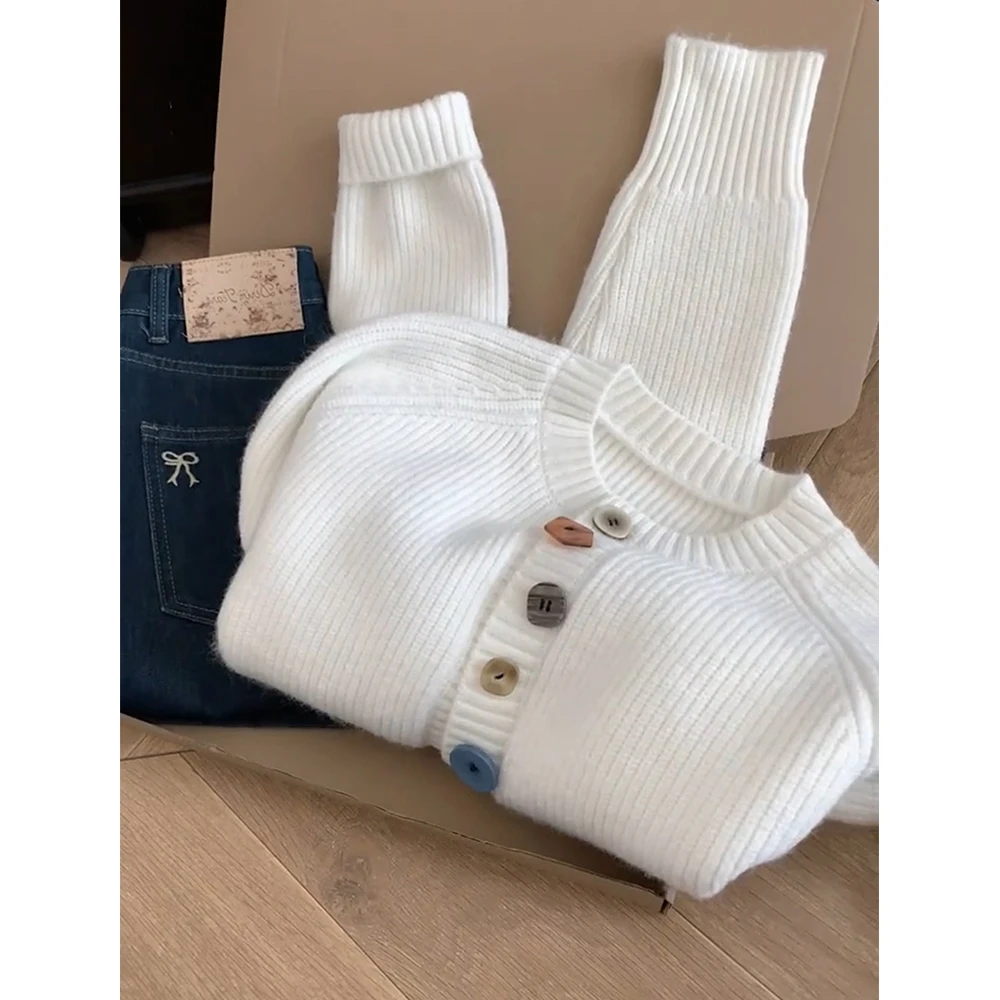 المرأة أزياء سترة مختلفة واحدة الصدر طويلة الأكمام الدافئة لينة الحياكة سترة الخريف الشتاء عارضة قمم محبوك معطف #3