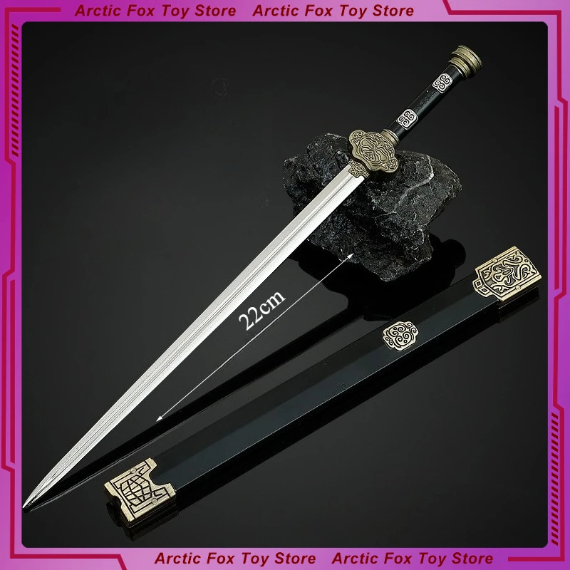 22cm novo filme e televisão figura brinquedo espada perímetro modelo de metal adereços ornamentos decorativos de mesa crianças presentes de natal brinquedos