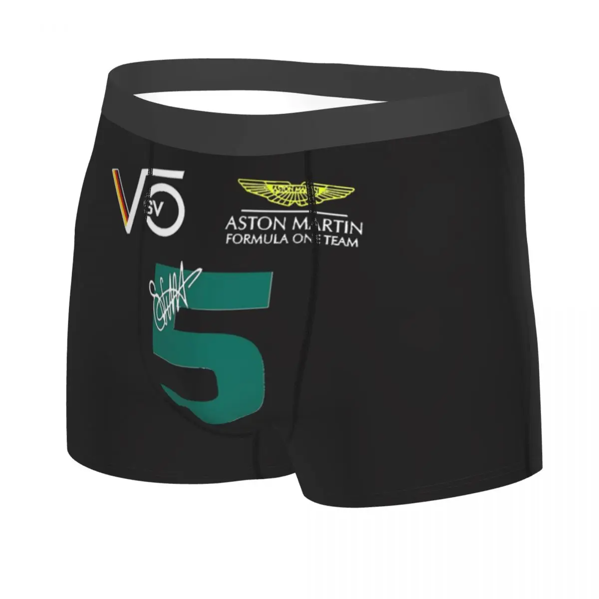 Sebastian Vettel 5Asmt F1 2022 Heren Boxershorts Boxershort Slips Zeer Ademende Onderbroek Hoge Kwaliteit Korte Broek Cadeau Idee