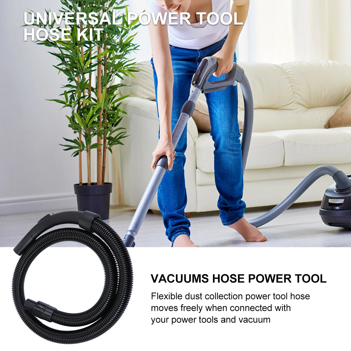 إيفا العالمي مجمع الغبار خرطوم تفريغ تمديد مجموعة أدوات السلطة الملحقات محول خرطوم تخزين مرن الأنابيب