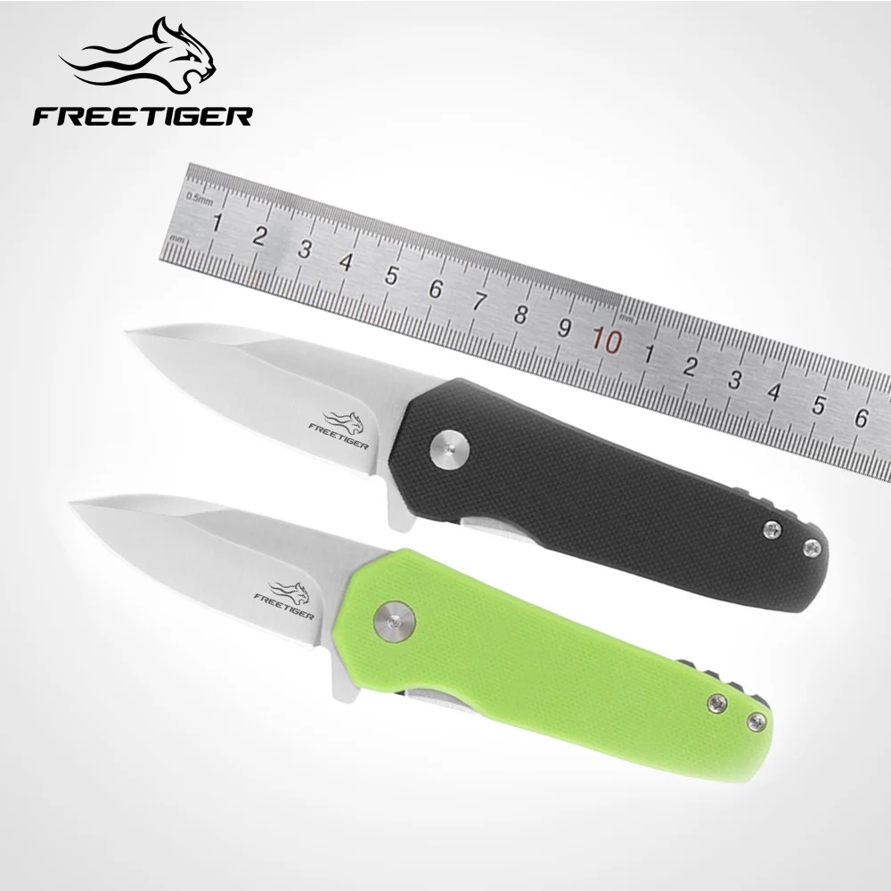 FREETIGER Mini Folding Knife 440C Blade G10 Handle Outdoor Hiking Camping Self-defence Hunting Survival EDC Small Knives FT605