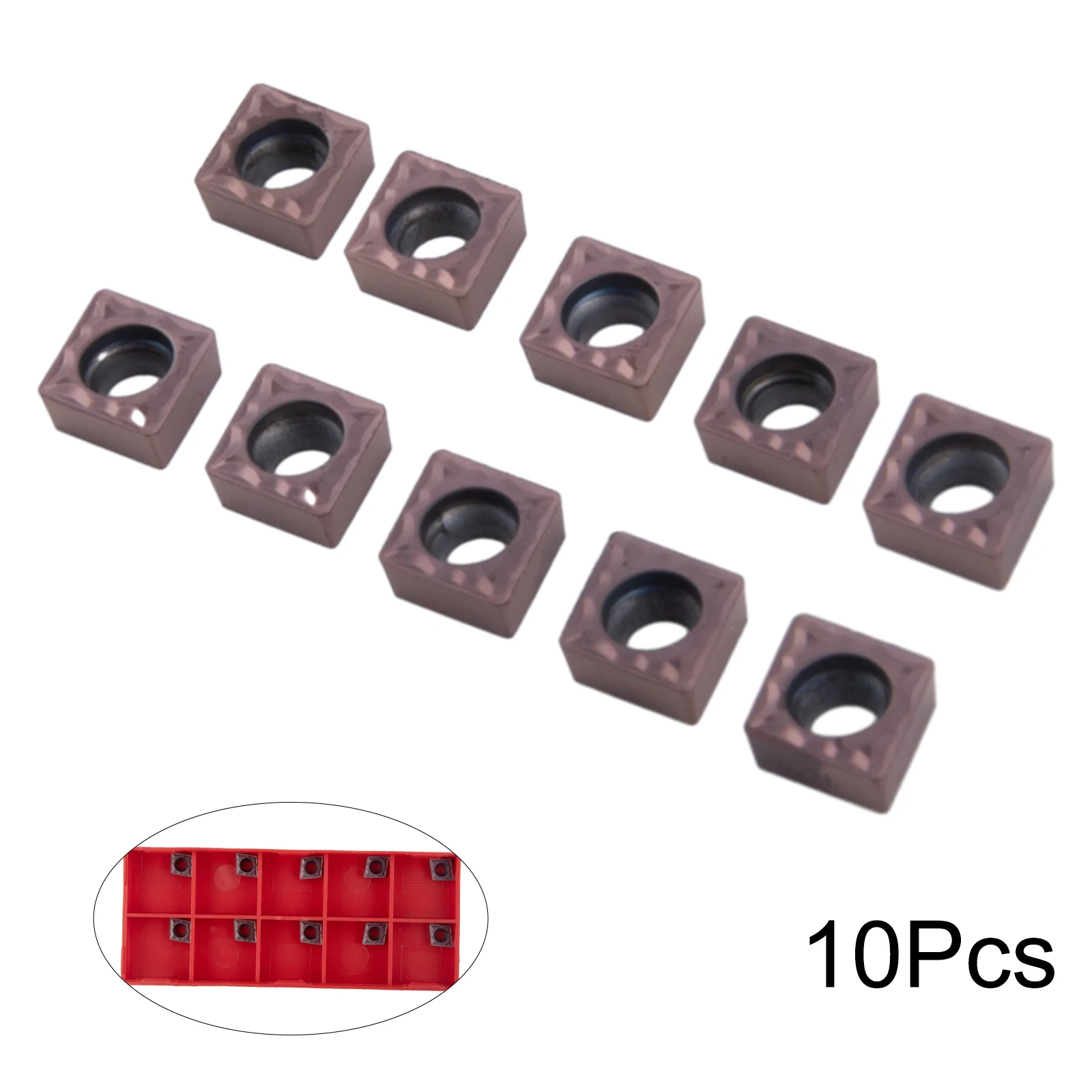 10pcs Carbide Blades CCMT060204 VP15TF/UE6020/US735 Coated Metal Lathe Turning Carbide Inserts Power Tools Replacemnt Parts