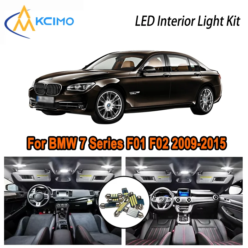 

For BMW 7 Series F01 F02 2009-2015 2010 2011 2012 2013 2014 LED Interior Dome Map Trunk Light Kit Car Led Lamps Canbus No Error