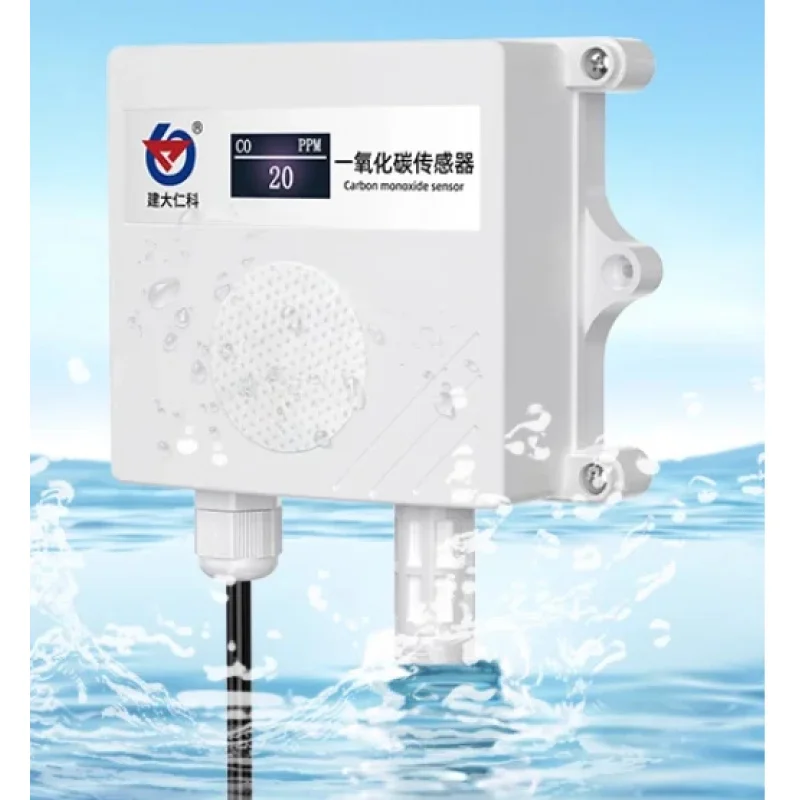 Wall-Mounted CO Carbon Monoxide Transmitter Sensor Hazardous Alarm Gas Detector Laboratory And Agricultural Testing