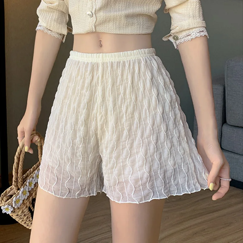 Leggings femininas de renda dupla camada com proteção UV para verão ao ar livre usar design de bloqueio de luz estilo esportivo elegante