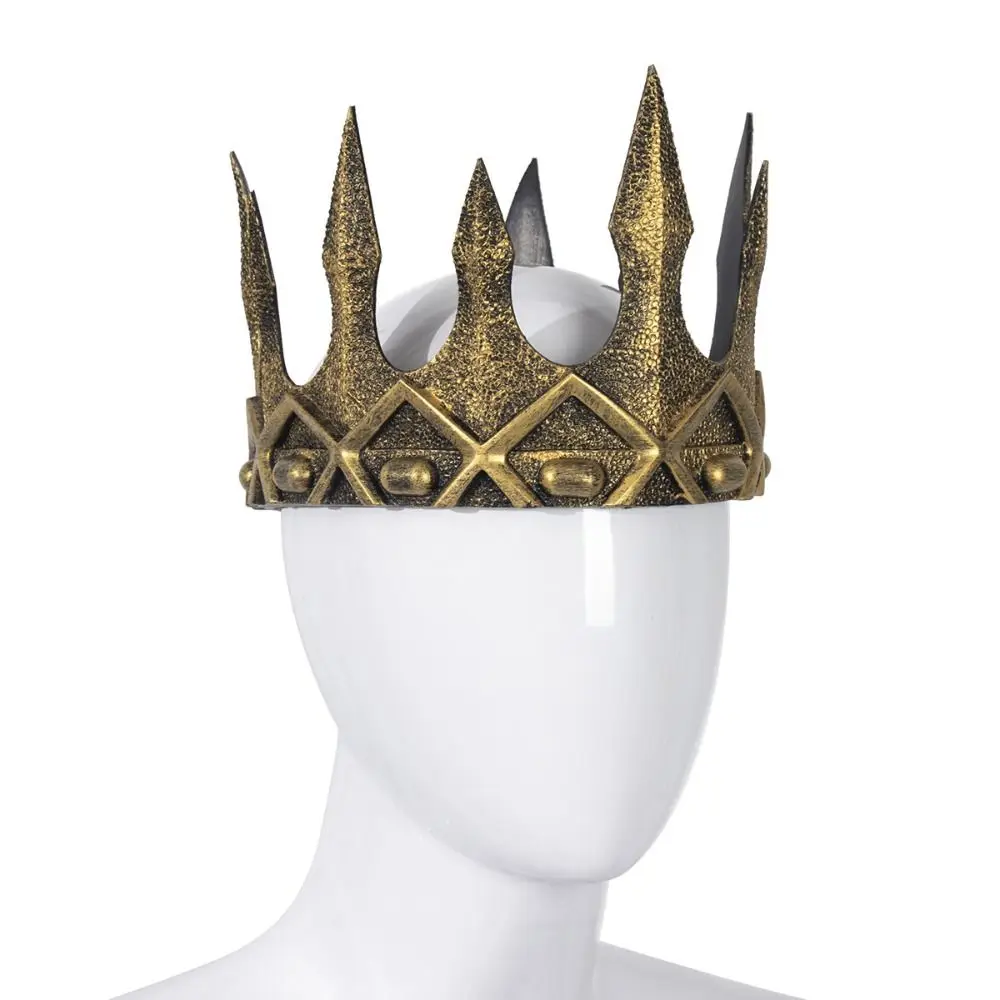 Couronne de roi Vintage pour hommes, décoration de fête, Costume d'halloween médiéval, couvre-chef, accessoire de spectacle, bandeau de sorcière, bal de promo