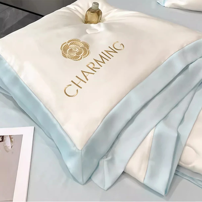 

Summer Cooling Blanket for Bed Soft Air Condition Quilt/Duvet/Blanket Comforter Lightweight Cooled Quilt Double Single Bed Quilt