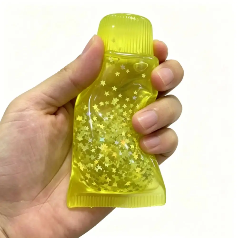 Novelty Glitter Star Toothpaste Squishy Sensory Shapeable Facial Cleanser Fidget Pinch Bling Bling Squishy Birthday Gift