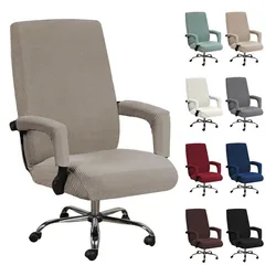 Modern Spandex Anti-dirty Computer Chair Cover Elastic Boss Office Chair Cover Easy Washable Removable with 2pcs Armrest Cover