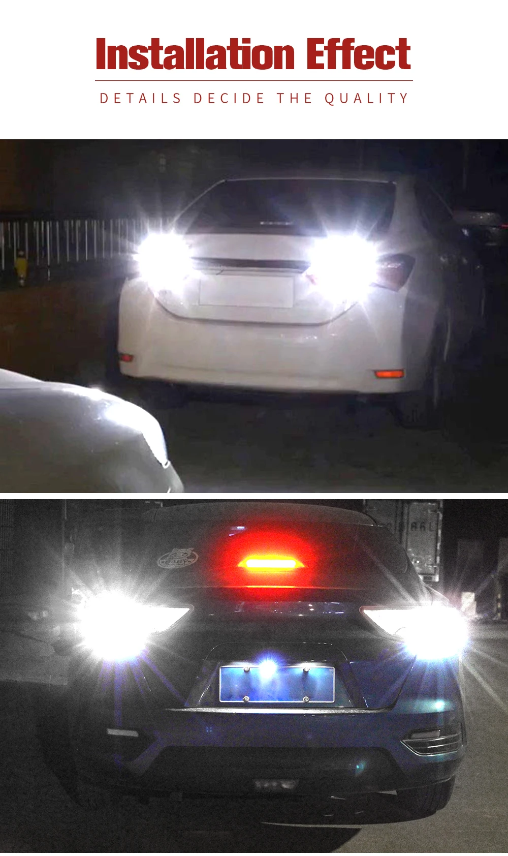 Fehlerfreie Weiße Bay9s H21W 64136 LED-Lampen für Volkswagen VW Golf MK7 GTD GTI R TSI LED-Rückfahrleuchten 12-24V – Detail 4