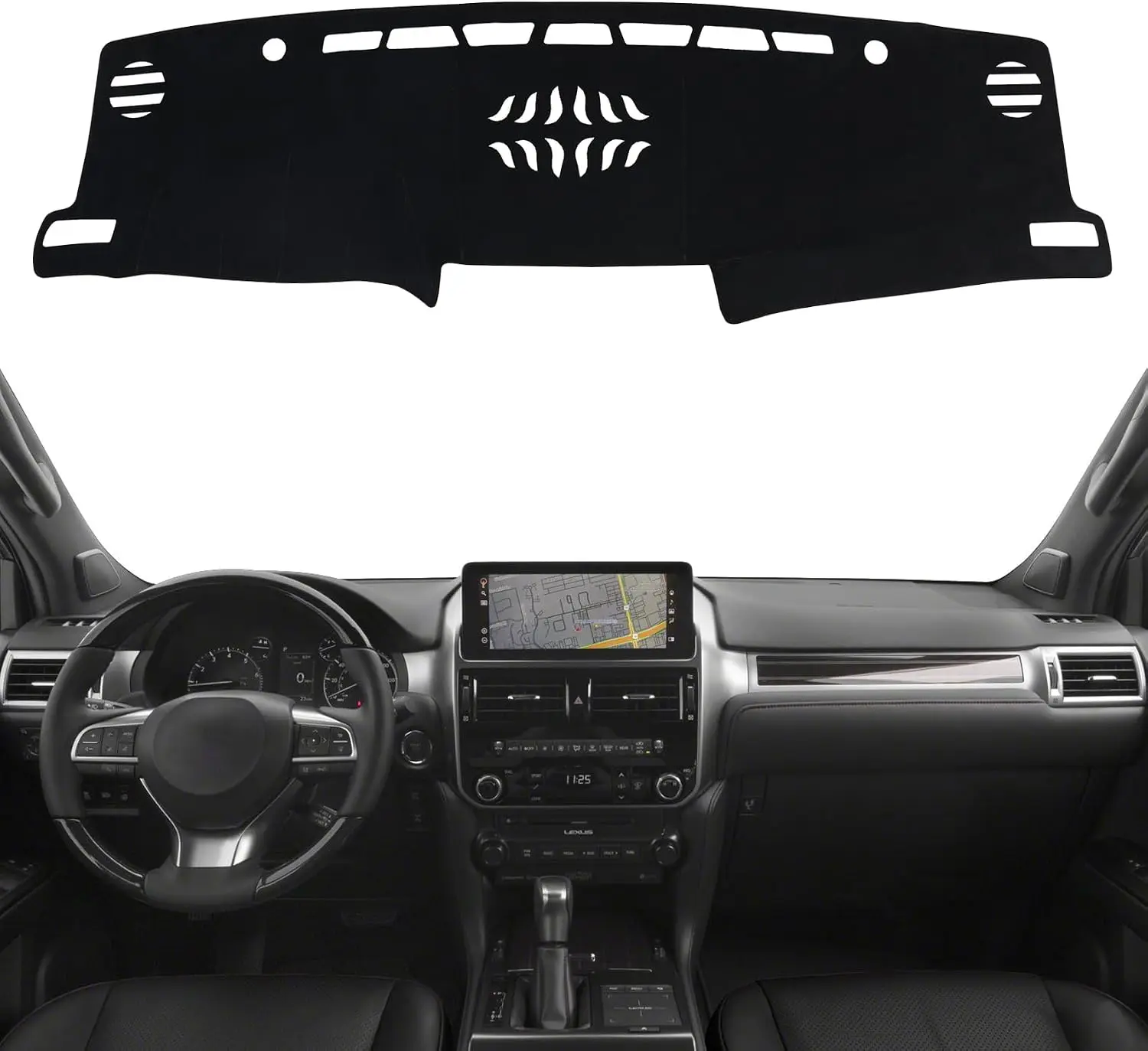 Dashboard Cover Mat For Lexus 2010-2022 GX GX460 GX400 Accessories Black Flannel Material Anti-Slip Dash Cover Mat Sunshade Glar