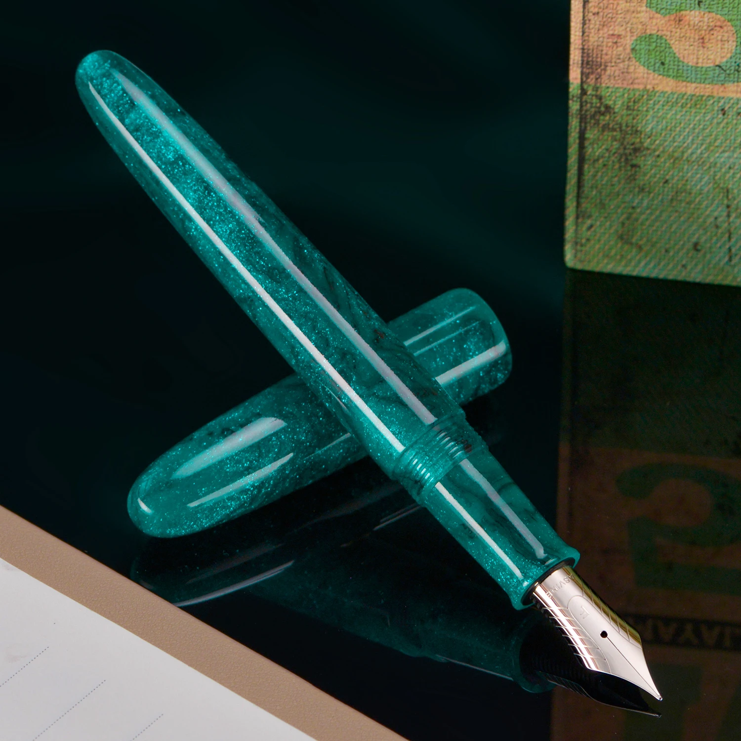 Asvine C80 Resin Fountain Pen NO.8 EF/F/M/Stub 1.1 Nib Handcraft Large Size Writing Pen image 5