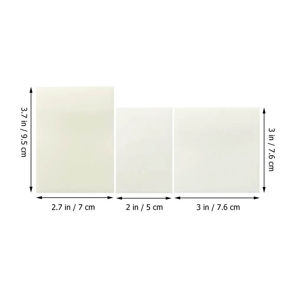 6Pcs Transparent Memo Pads Clear for Books Whiteboards Mirrors Smooth Surfaces Study Office School Supplies 50