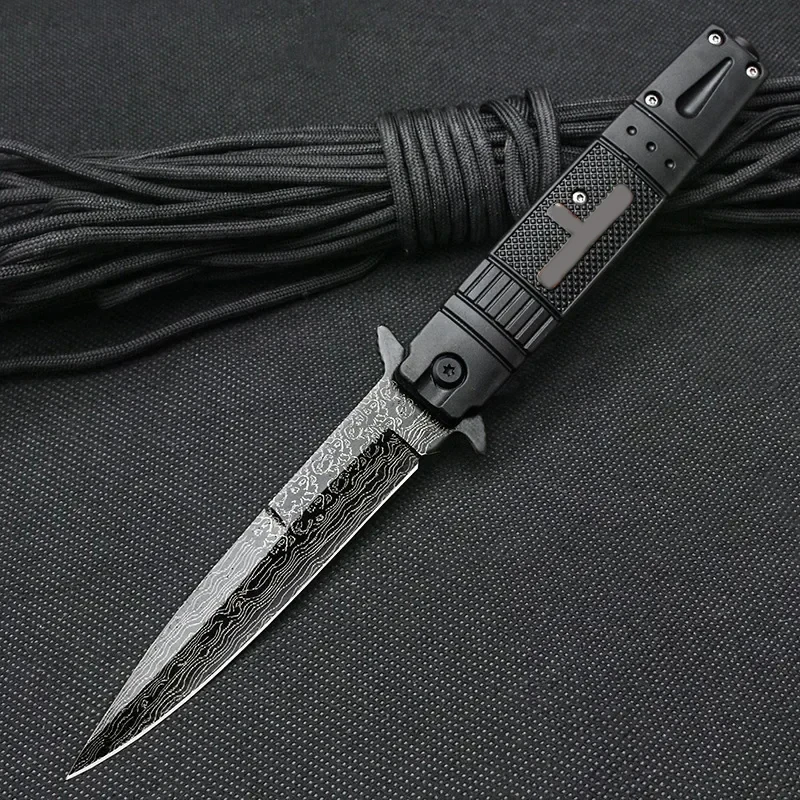 1PC High hardness outdoor folding knife, sharp household fruit knife, camping knife, open box knife, self-defense knife