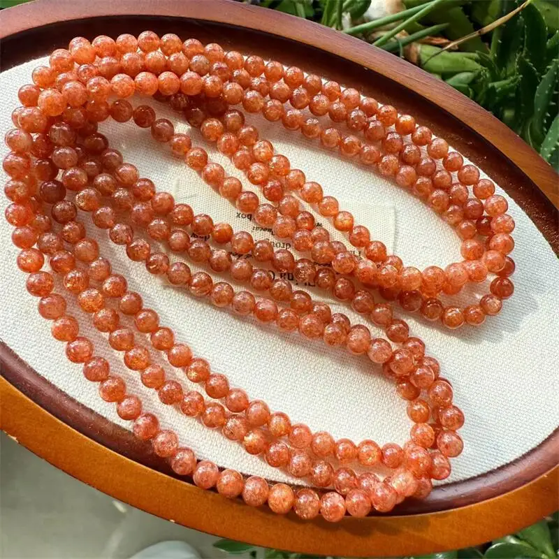 

4,5/5,5 мм натуральный золотой клубничный кварц тройной браслет для мужчин и женщин праздничный изысканный рождественский подарок 1 шт.