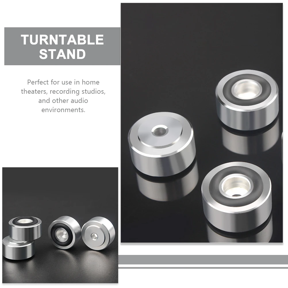 

4pcs Aluminum Alloy Speaker Isolation Feet Shock Absorption Pad For Studio Turntable Subwoofer Vibration Damper