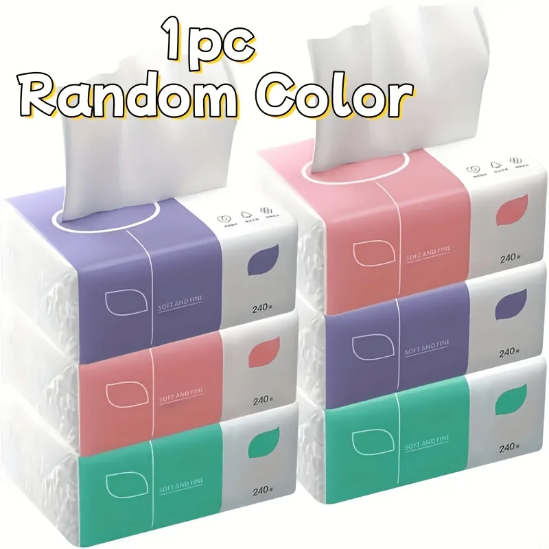 A Pack of High-quality Four-ply Paper Towels, 240 Sheets Per Pack, Suitable for Use As Facial Tissues, Toilet Paper, and Napkins