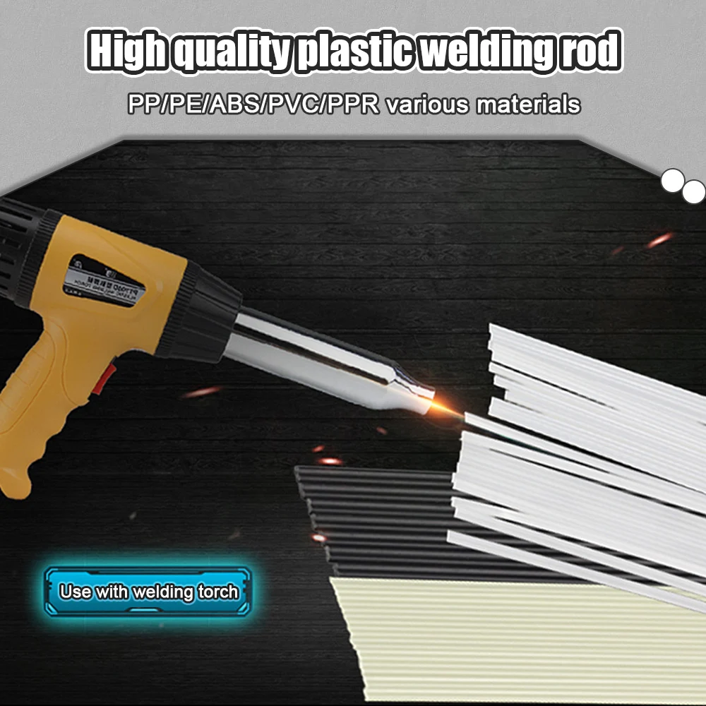 80Pcs PP/PE/PVC/ABS Plastic Welding Rods 200mm Welder Sticks Kit with Welded Mesh Repair Strips Soldering Tools for Car Bumpers