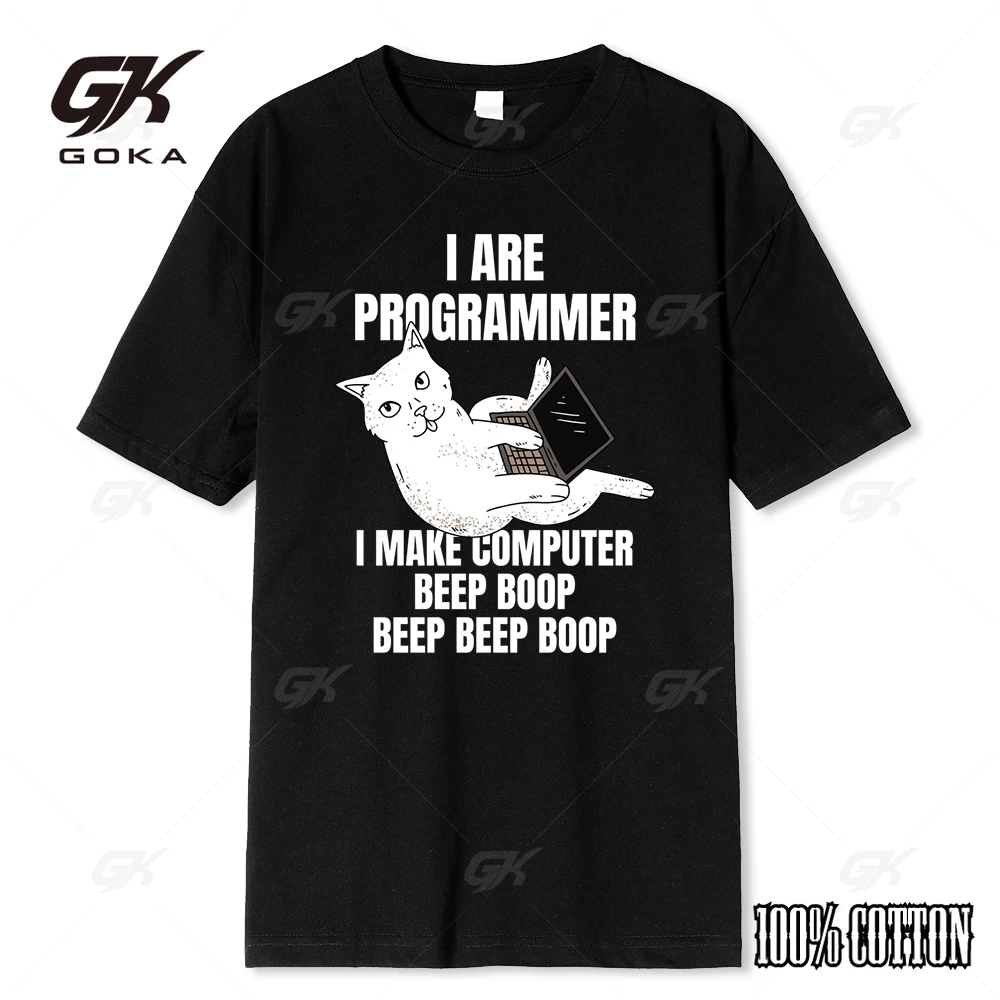 I Are Programmer I Make Computer Beep Boop Men T-Shirt Fashion Clothing Cotton Tops Fashion Vintage Tee Shirt Oversized T Shirts