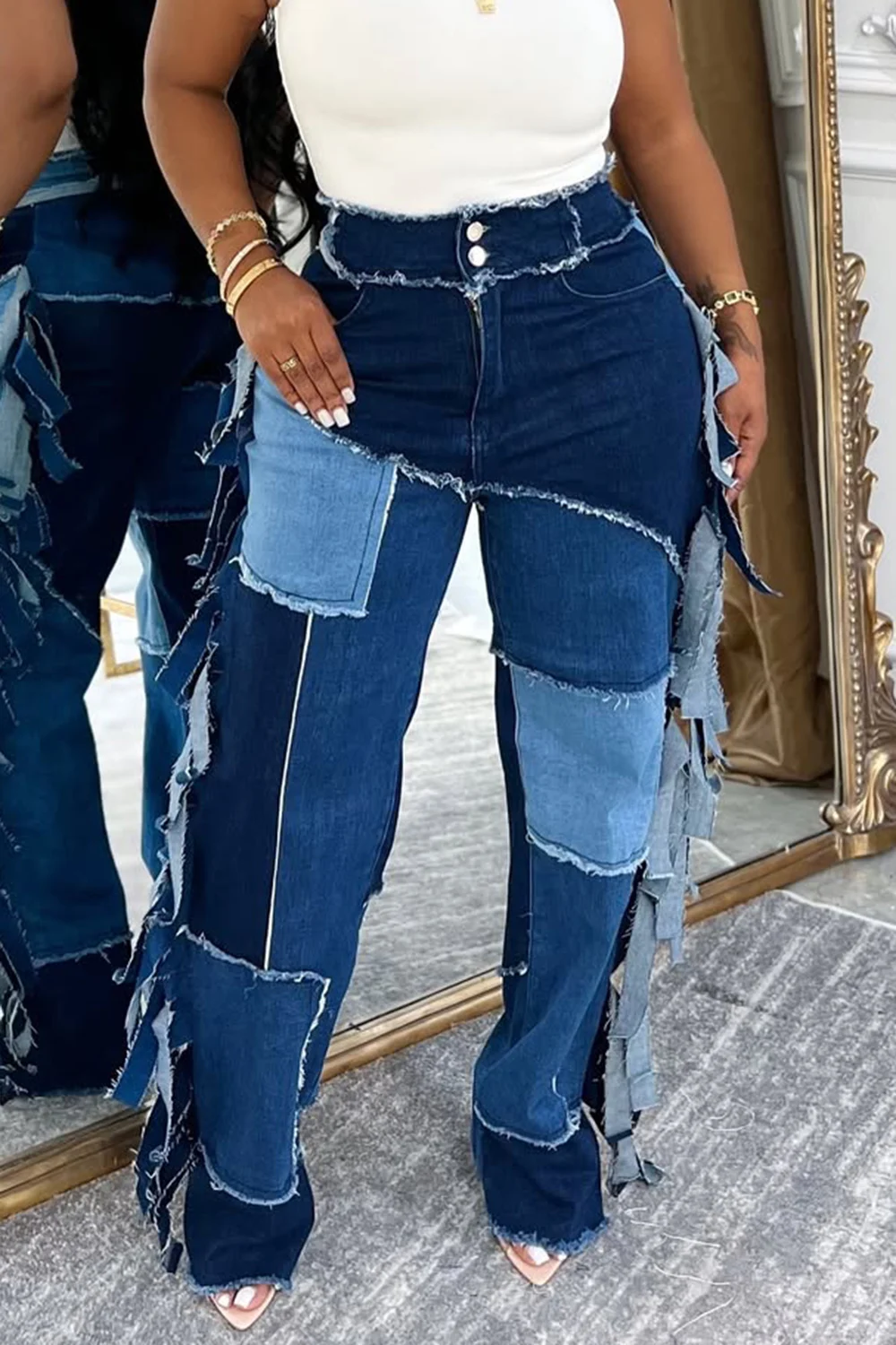 Mono de talla grande para madre de la novia, blanco, elegante, floral, con cuello en V y falda con bolsillo superpuesto