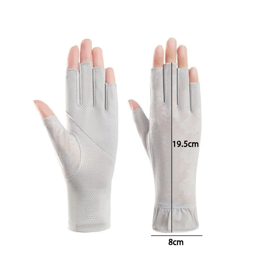 Guantes de pesca protección solar antideslizantes sin dedos, verano - imagen 3