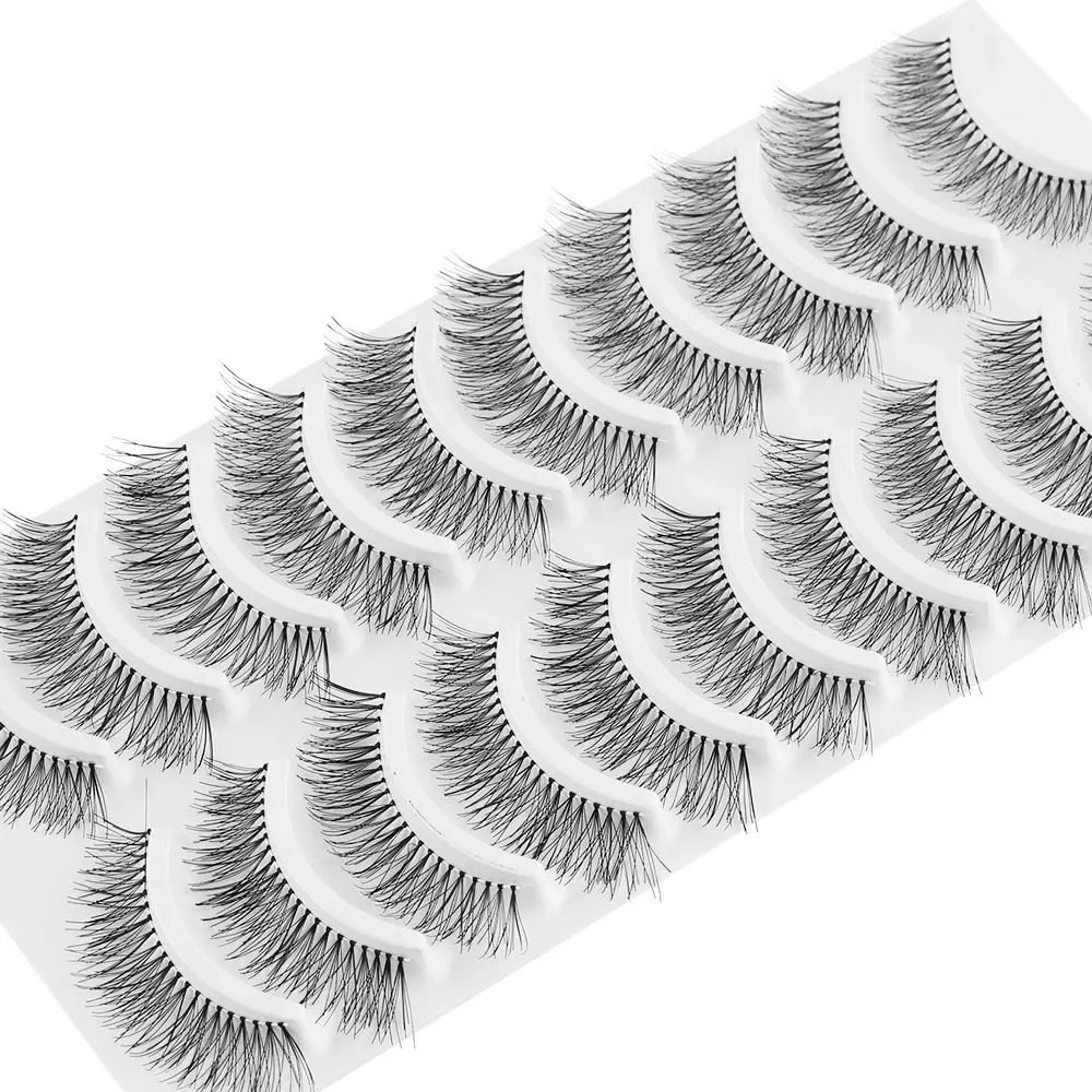 Thick Long 10 Pairs High Quality Handmade Soft Hair Wispy Eye Lashes Extension False Eyelashes High Quality False Eyelashes