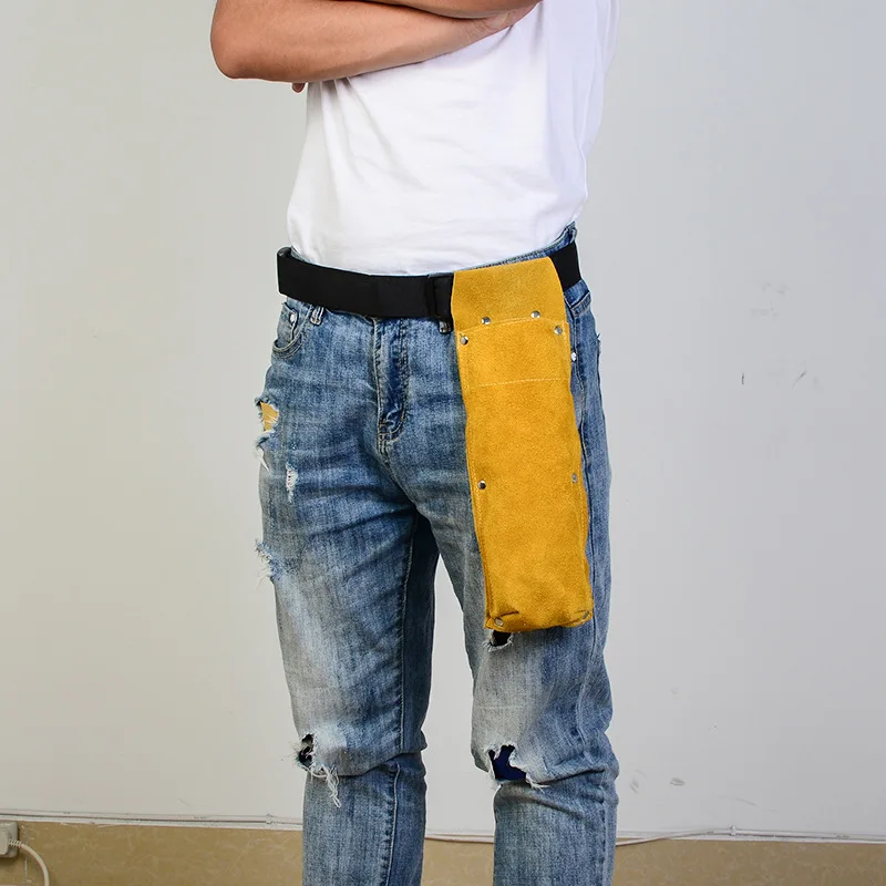 Welder Hardware Cowhide Thickened Waistband Anti Scalding and Wear-resistant Welding Rod Waist Bag Toolkit