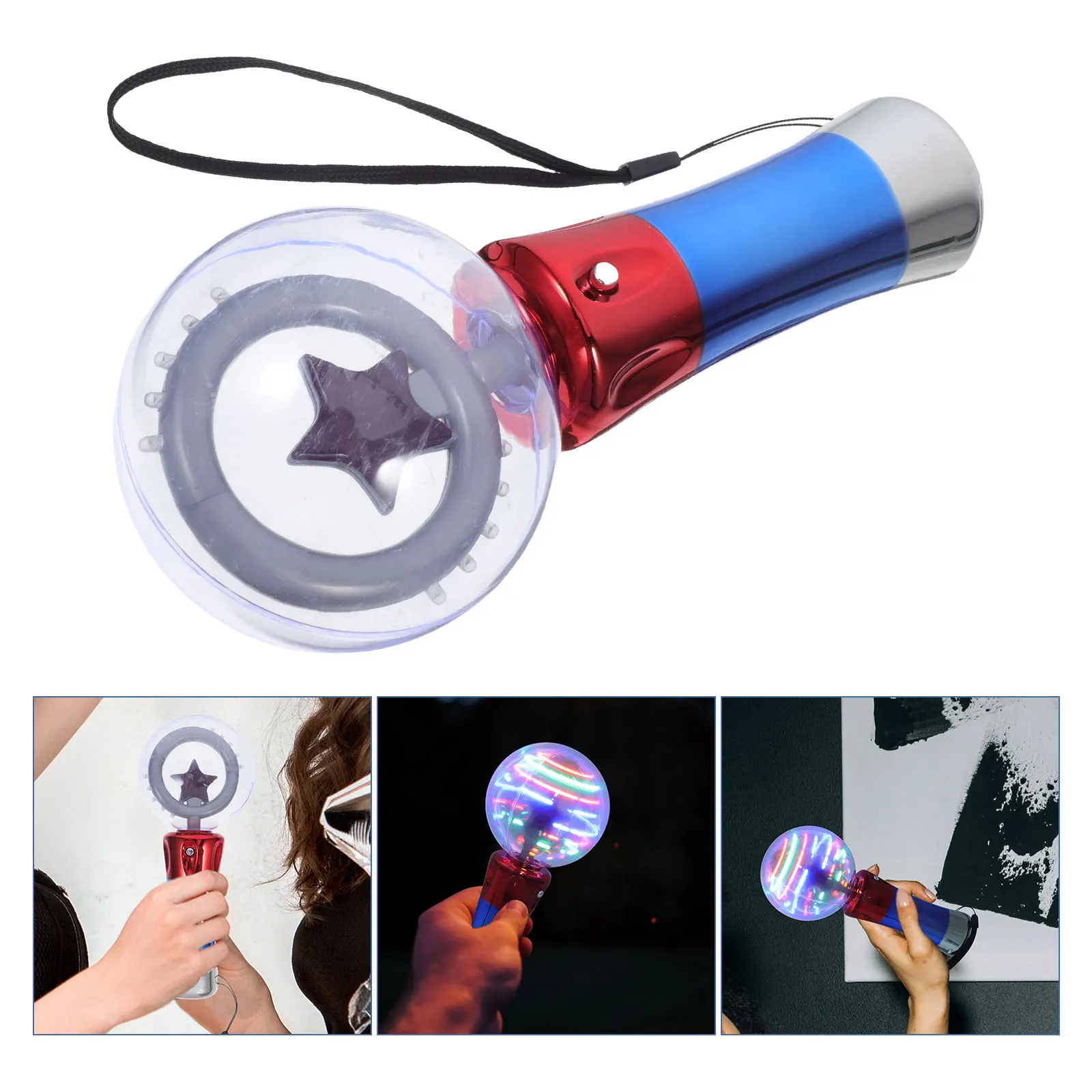 

1pc Led Glow Wand Star Stick Flashing Glitter Light Up For Parties New Year Bar Night Events Colorful Sensory Party