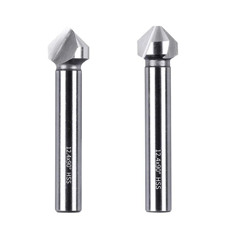 ROMTIC 고속 스틸 내부 구멍, 90 도 엣지 트리머, 싱글 플루트, 3 플루트 디버링, 카운터싱크 헤드 드릴 비트 도구