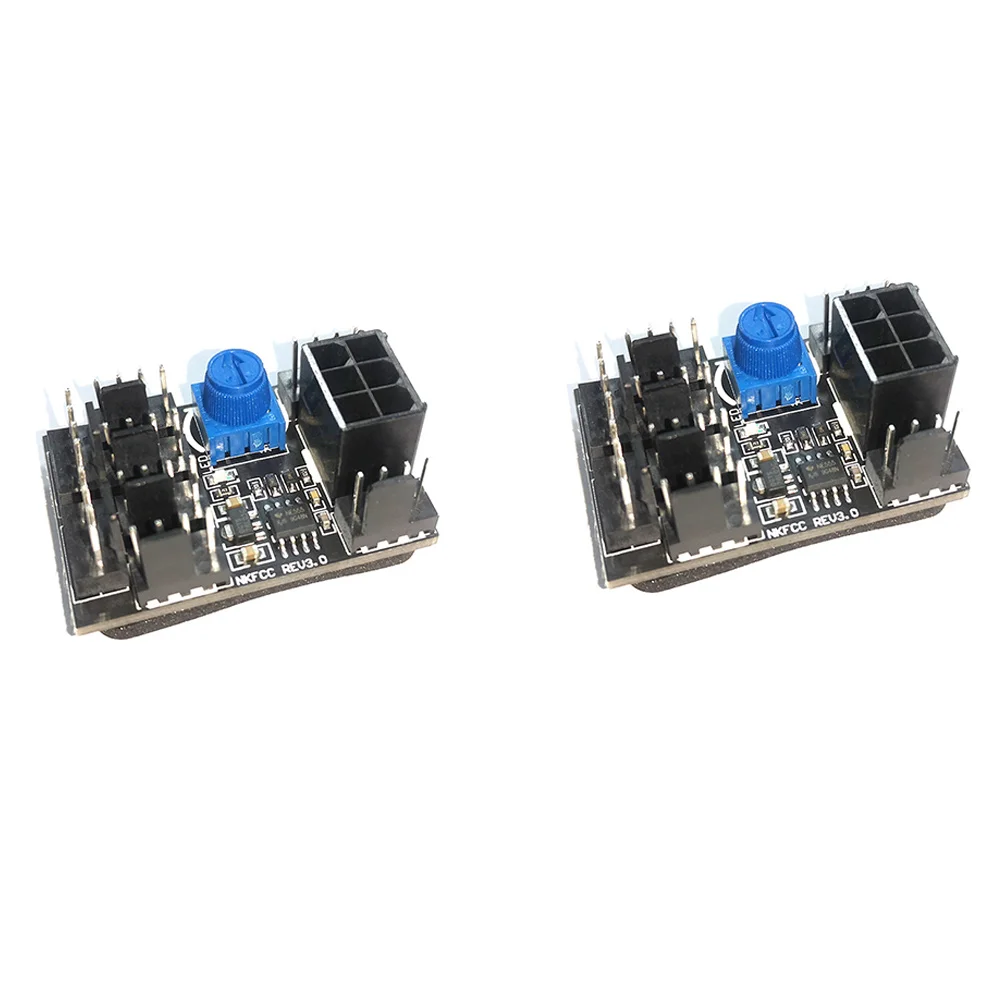 2Pcs Chassis Miner Fan Speed Controller 8-Channel Fan Hub PWM High-Power Violent Fan Controller Fan Speed