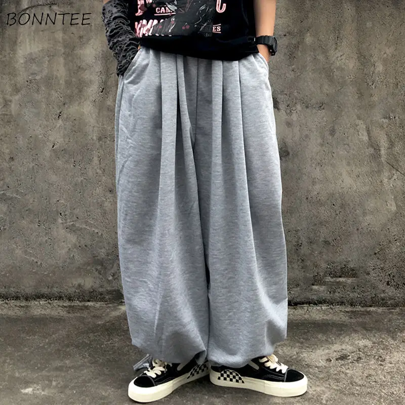 Baggy Pants Women Spring Japanese Style All-match Ladies Workout High Waist Couples Unisex Wide-leg Trousers Harajuku Simple Ins