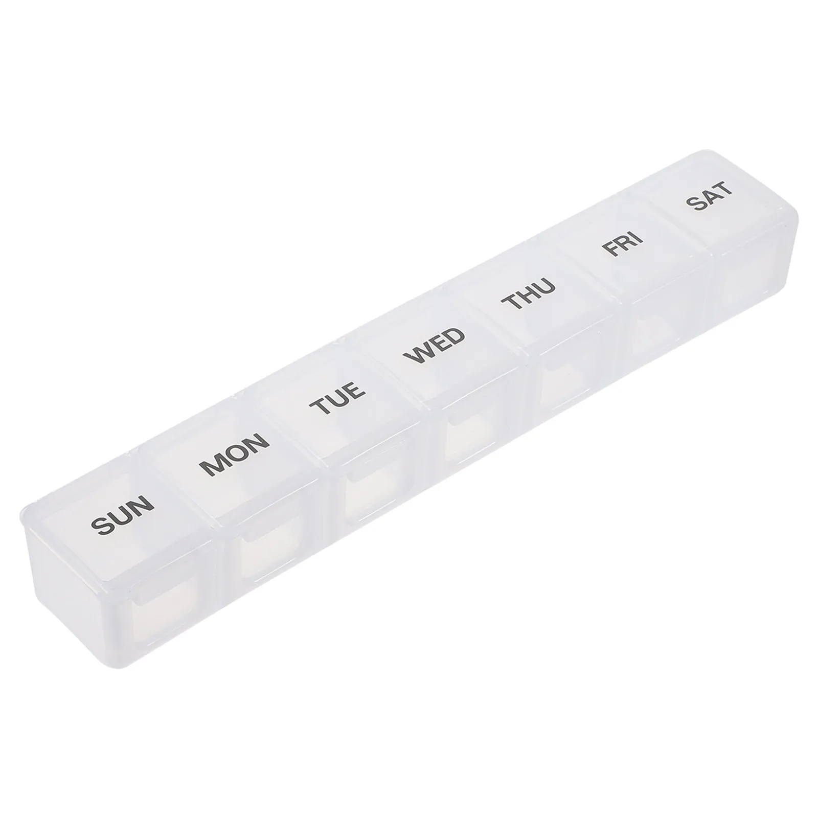 7-Day Weekly Pill Box Portable Transparent Medicine Storage Container Lightweight Airtight Seal Dustproof Moistureproof Travel