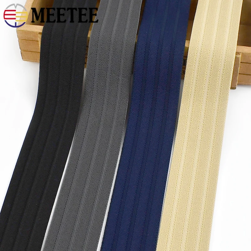 

2/5/10M Meetee 40mm Elastic Band Clothes Skirt Stretch Rubber Bands Belt Bag Strap Waistband Elastics Ribbon Sewing Accessories