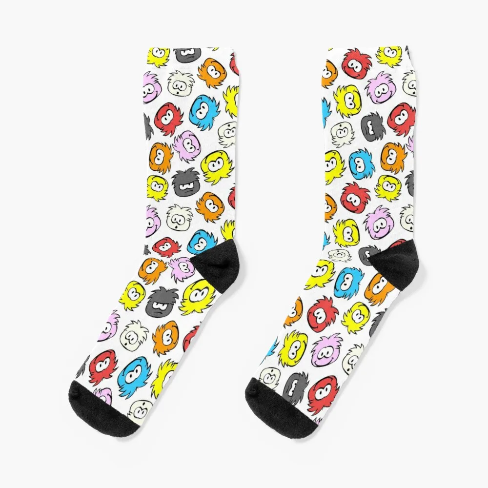 Old Style Puffle Pattern - Club Penguin Socks Warm Women'S Socks Funny Socks Woman