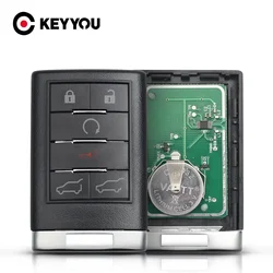 KEYYOU For Cadillac OUC6000066 315MHZ Remote Car Key 6 Buttons For Cadillac Escalade 2007 2008 2009 2010 2011 2012 2013 2014