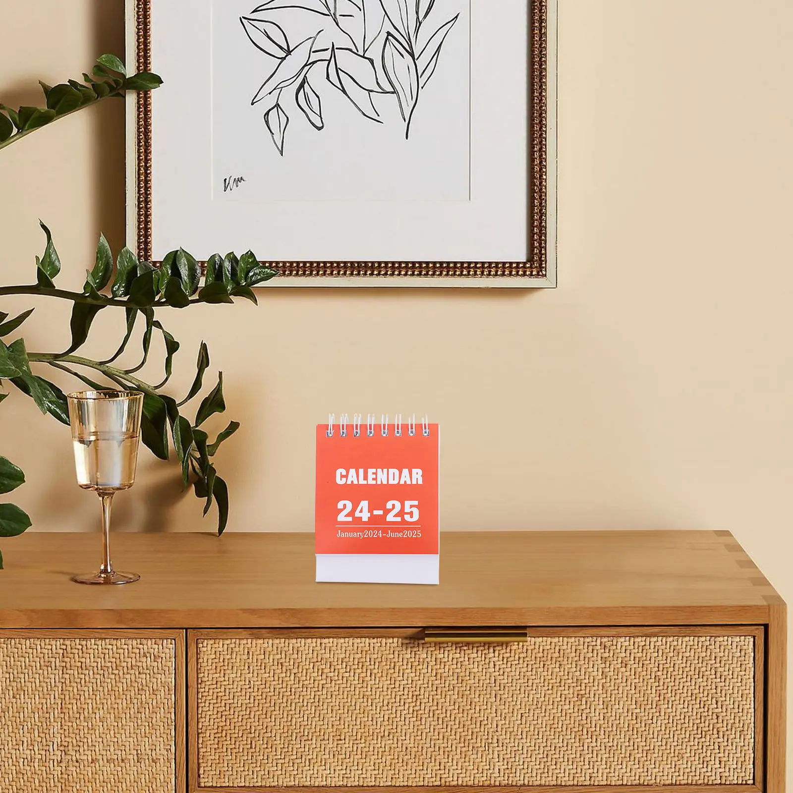 

Mini Desk Calendar 2024-2025 Small Flip Monthly Table Calendar Office Desktop Daily Use Household Schedule Reminder Planner