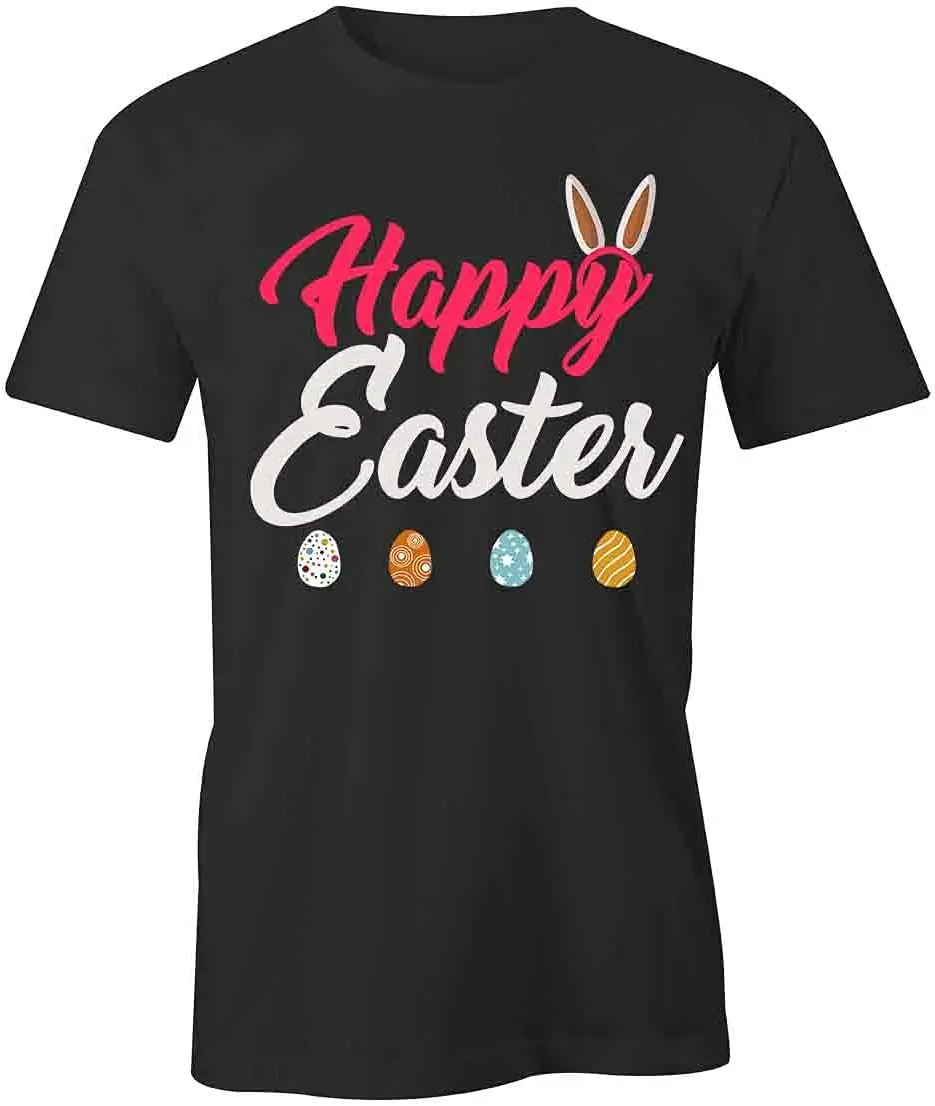 Happy Easter T-Shirt | Black, Printed Tees, Graphic Tshirts