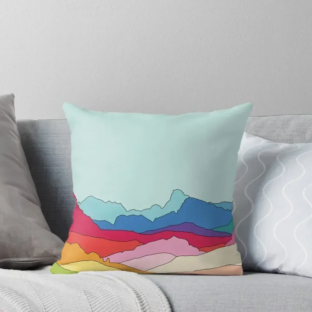 

Rainbow mountains by Elebea Throw Pillow Cushion Child Anime Luxury Cushion Cover Decorative Cushions pillow
