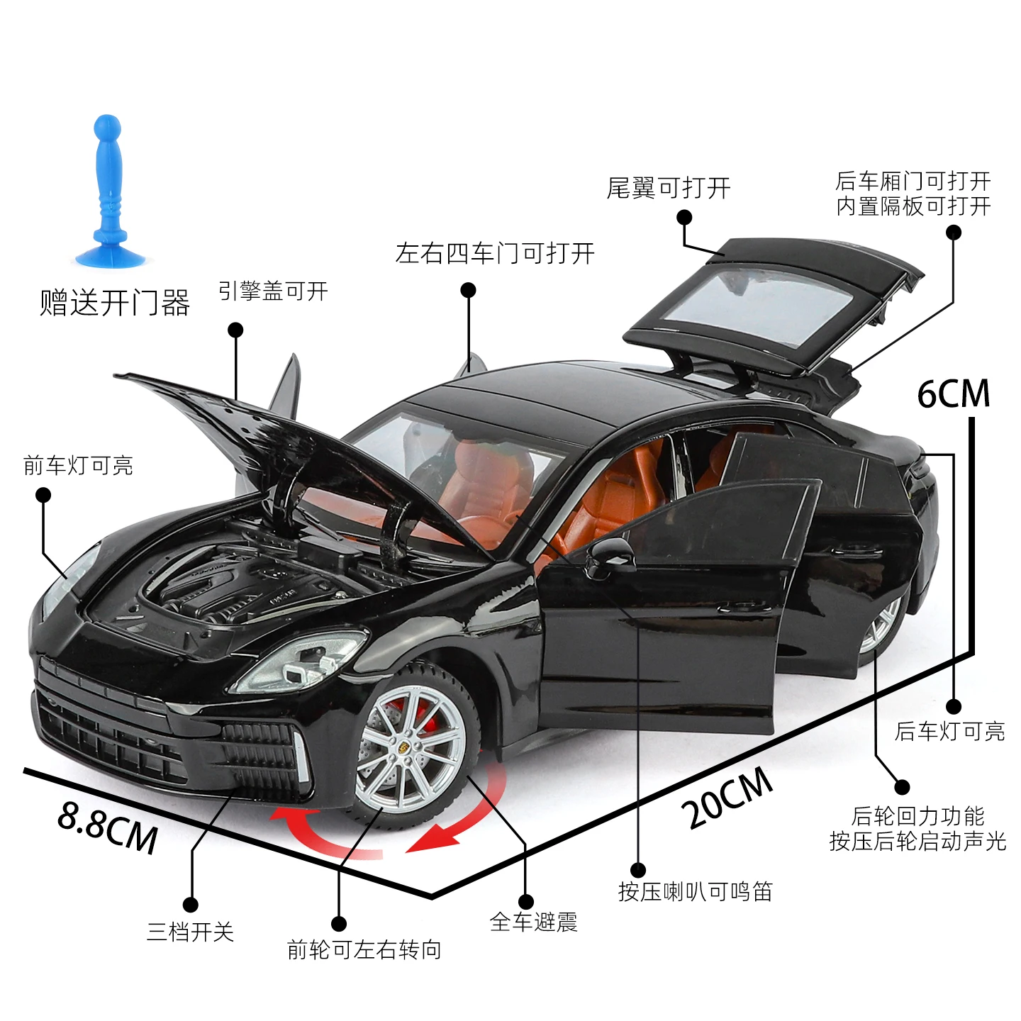Novo 1:24 porsche panamera supercar liga modelo carro brinquedo diecasts fundição de metal som e luz carro brinquedos para crianças veículo