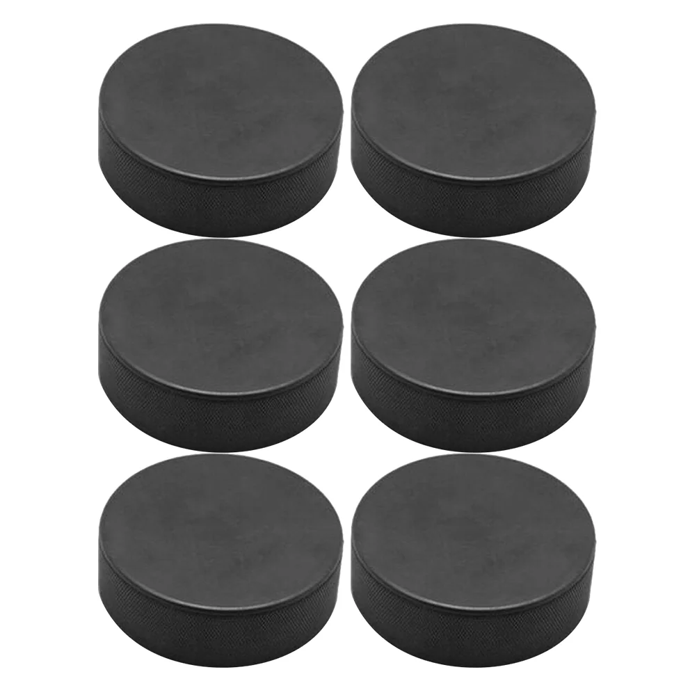 

6 Pcs Multi-function Ice Puck Hockey Training Supplies Black Fitness