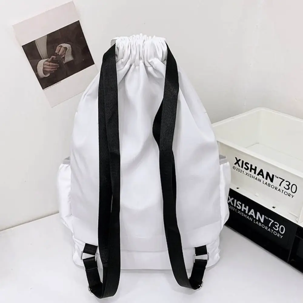 2 Rackets Tennis Racket Backpack Large Capacity with Shoes Pocket Badminton Sports Bag Drawstring Closure Casual Gym Pack