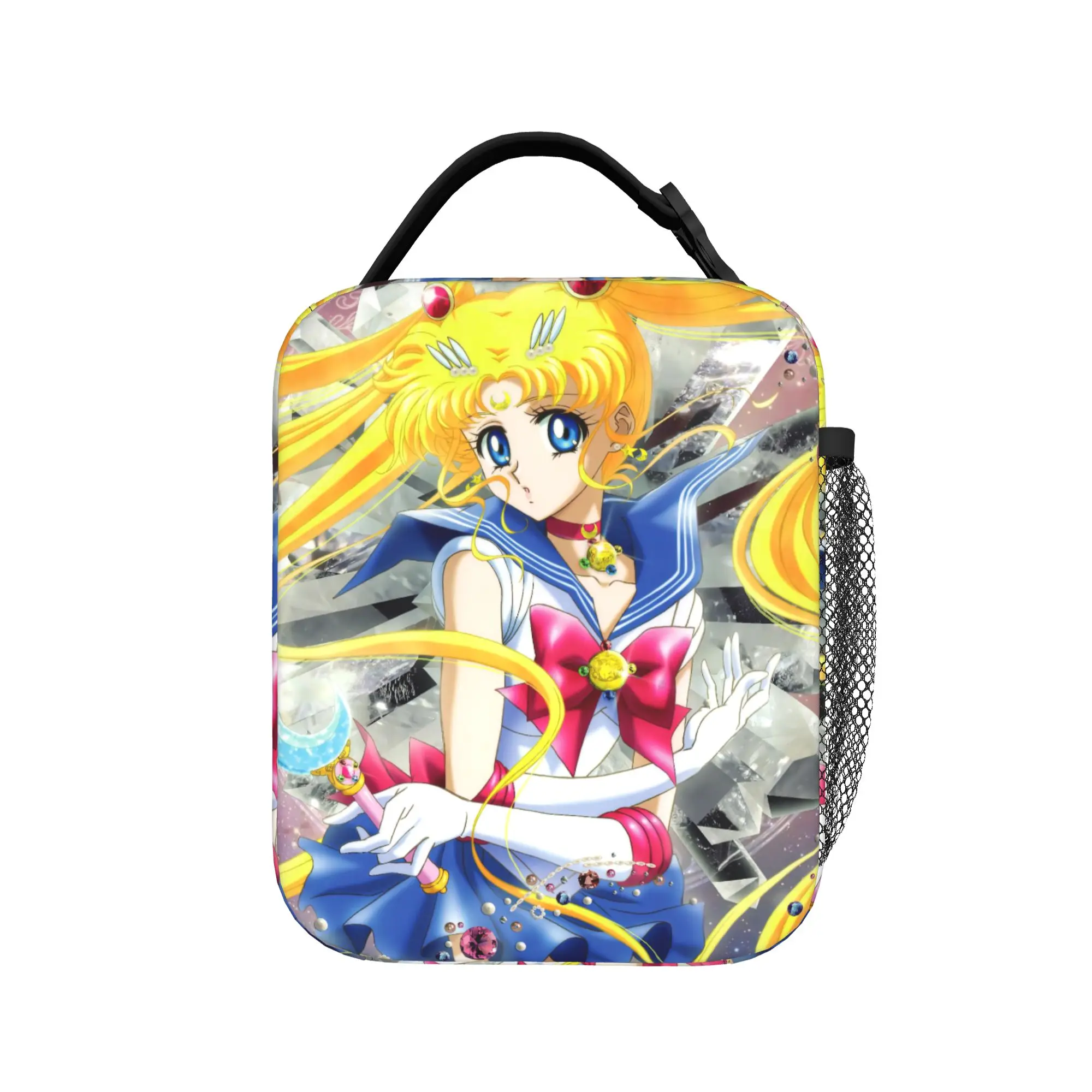 Sailors Moons Thermal Insulated Lunch Bags for Office Japanese Anime Reusable Bento Box Thermal Cooler Lunch Boxes