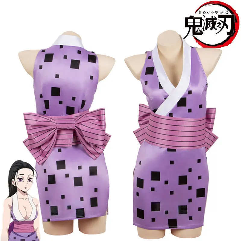 Anime  Season 2 Suma Hinatsuru Makio Cosplay Costume Uzui Tengen Wives Uniform Sexy Dress Entertainment District Arc