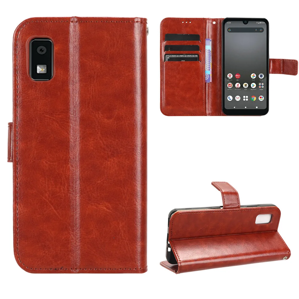 For Sharp Aquos Wish3 Case Luxury Leather Flip Wallet Phone Case for AQUOS WISH Wish 3 Stand Function Card Holder Magnetic Cover