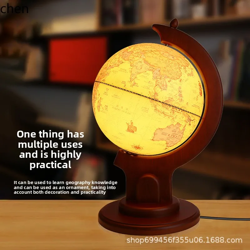 Hxl wooden globe - perfect housewarming gift for office or living room - antique style globe