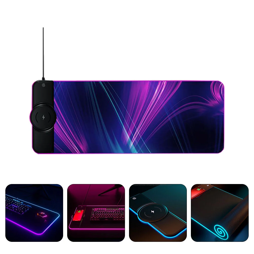 

Large Wireless Mouse Pad Gaming Mouse Mat Non-Slip Keyboard Mat Thickened Control Wrist Support Rgb Light Mode