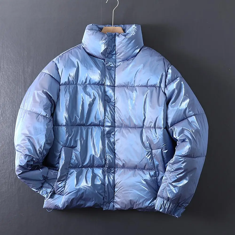 

Бренд Fain с лазерным покрытием, ткань с высоким пуфиком, зимняя хлопковая куртка с воротником-стойкой, мужская модная городская длинная одежда...